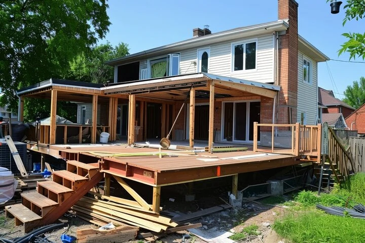 Porch builders Jacksonville creating a comfortable covered porch that improves curb appeal and outdoor living space