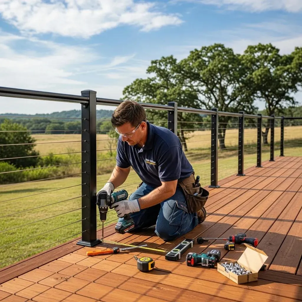 Licensed deck contractors in Jacksonville FL planning a safe code-compliant backyard deck project